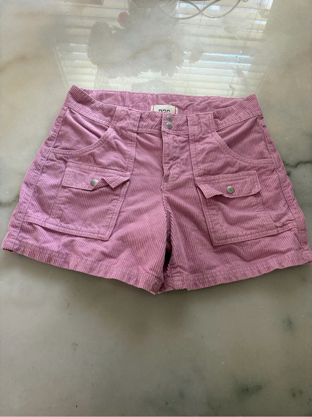 BDG Pink Corduroy Utility Shorts